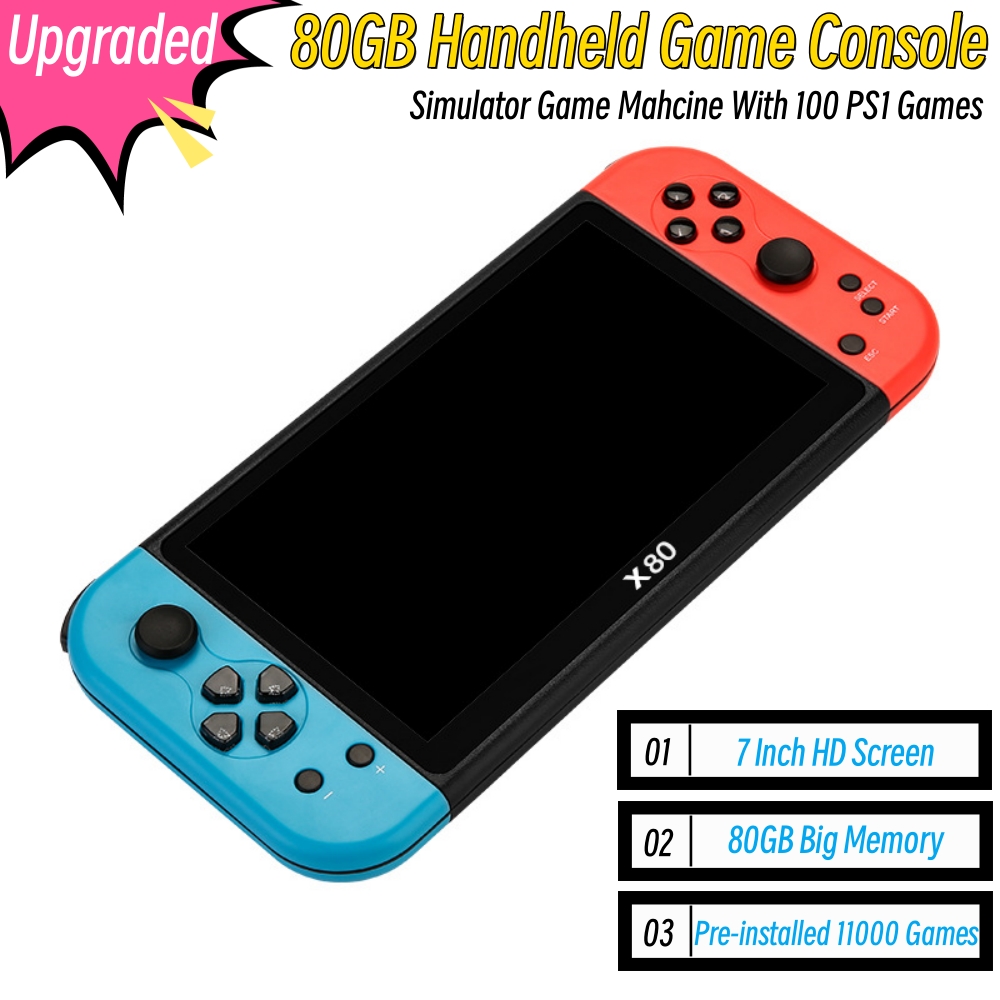 Gaming Console X80 - جهاز ألعاب أركيد ريترو محمول ،