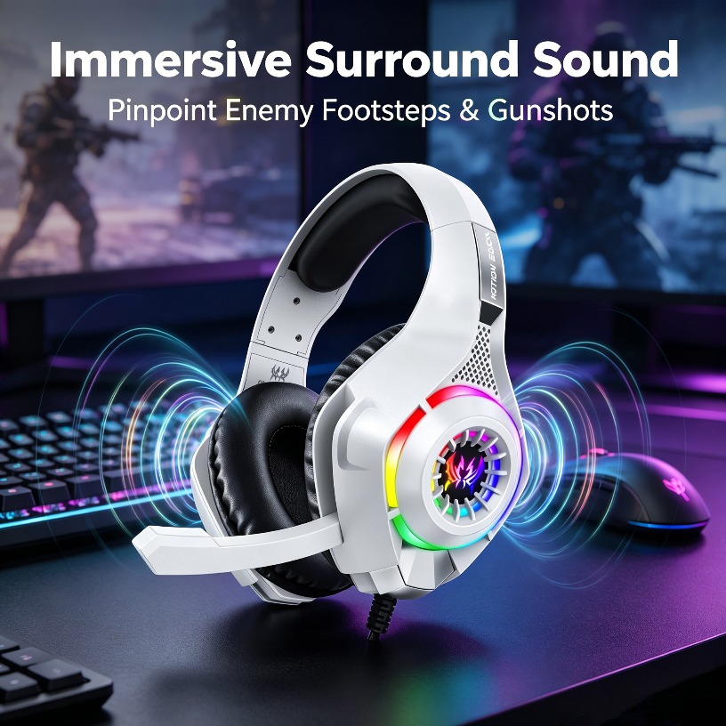 Gaming Console Headset - سماعات رأس سلكية للألعاب مع ميكروفون