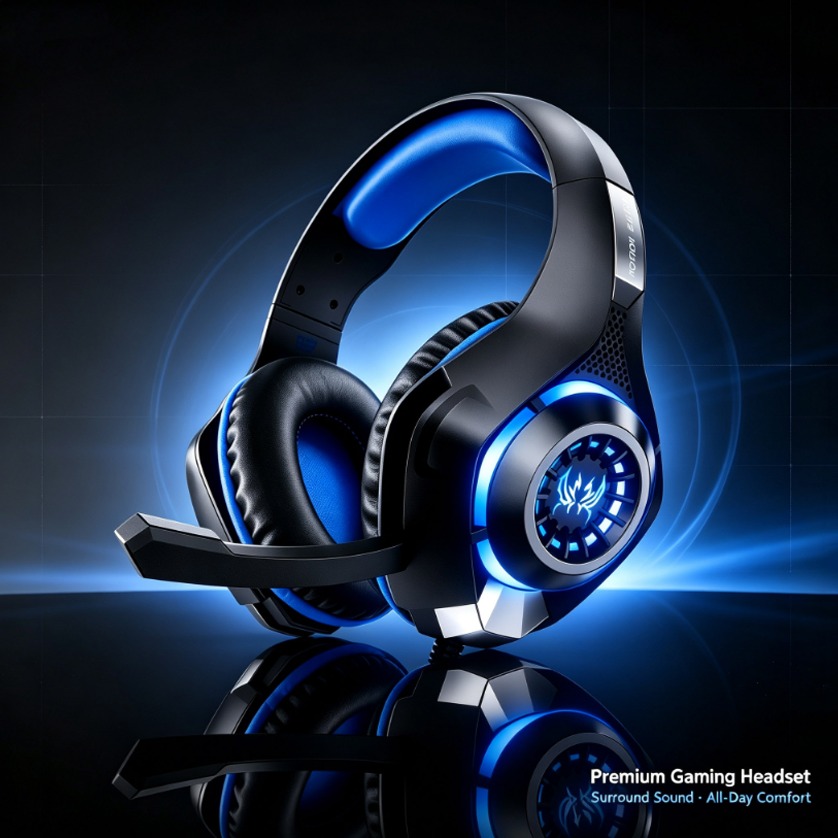 Gaming Console Headset - سماعة رأس مع ميكروفون للألعاب مزودة