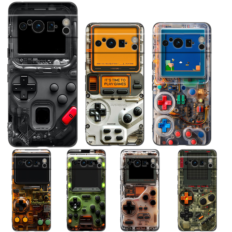 Gaming Console Google - حافظة هاتف لهاتف جوجل بيكسل/9/8/7/6/7A/6A/Pro مقاومة