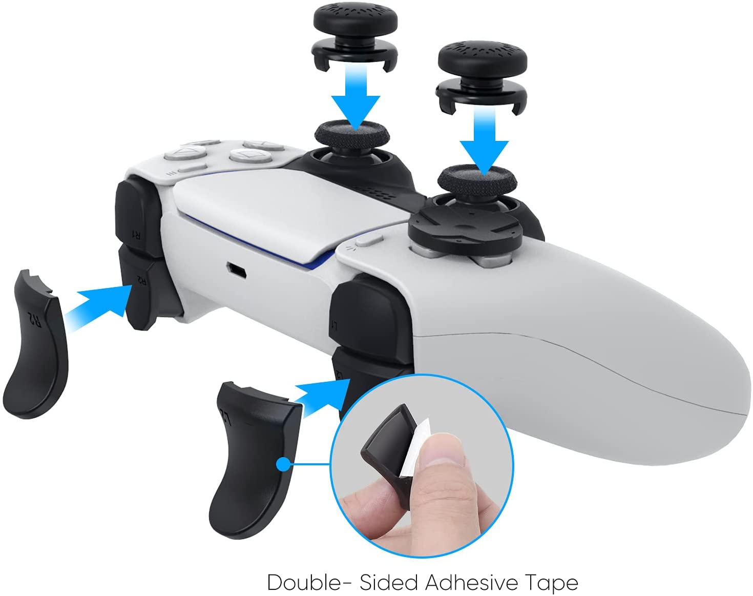 مجموعة ملحقات PS5، متوافقة مع  - مراجعة Trigger Extender Button وسعره